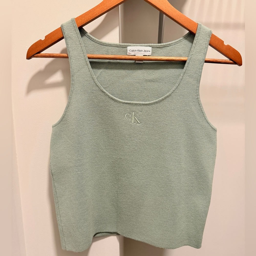 Calvin Klein Jeans Sage Green Tank Top